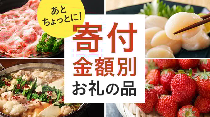 あとちょっとに！寄付金額別お礼の品