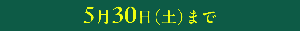 5月30日(土)まで