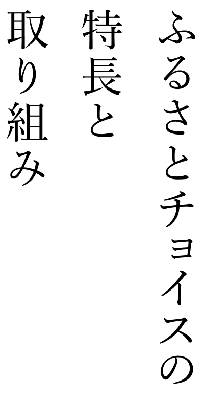 ふるさとチョイスの特長と取り組み