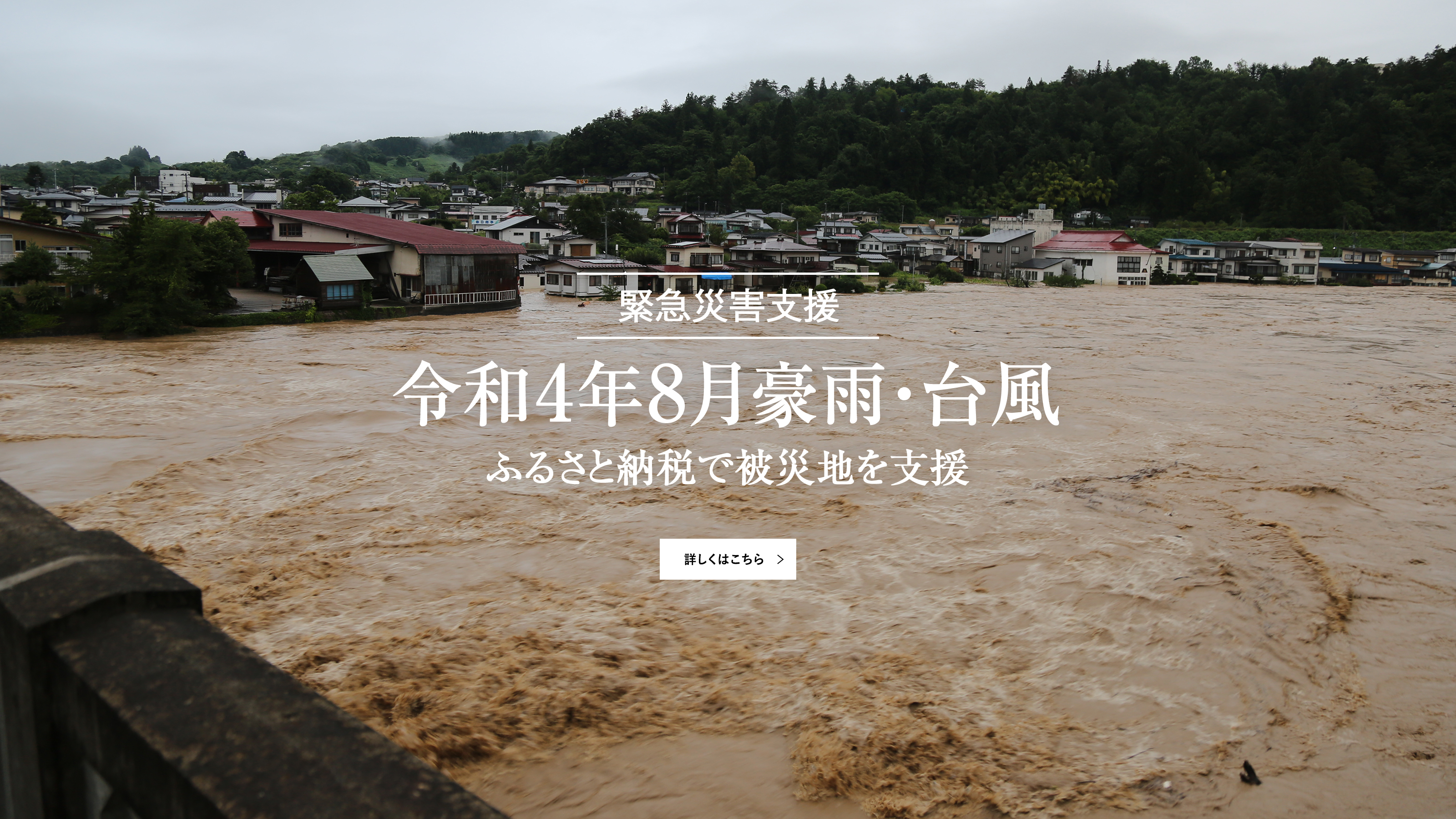 緊急災害支援 令和4年8月豪雨 ふるさと納税で被災地を支援