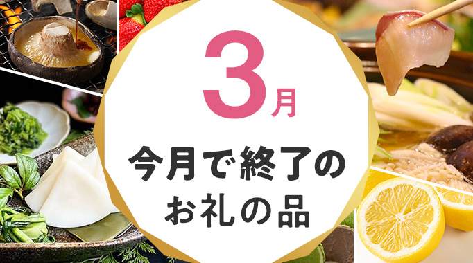 今ならまだ間に合う！3月で受付終了するお礼の品