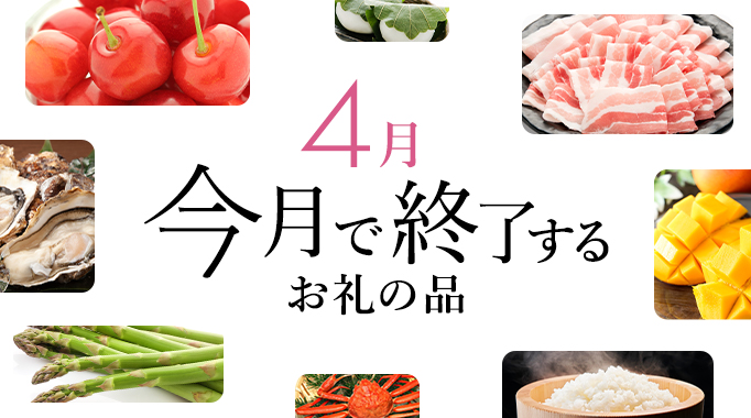 今月で終了するお礼の品