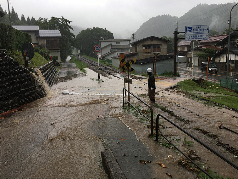 長良川鉄道の線路も冠水などの被害が出ました。