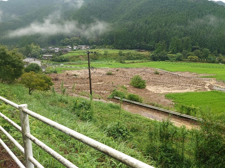 田の土砂災害の状況