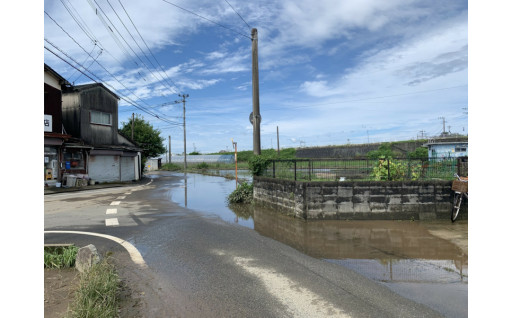 8月15日 一旦水が引きました（福岡県小郡市）