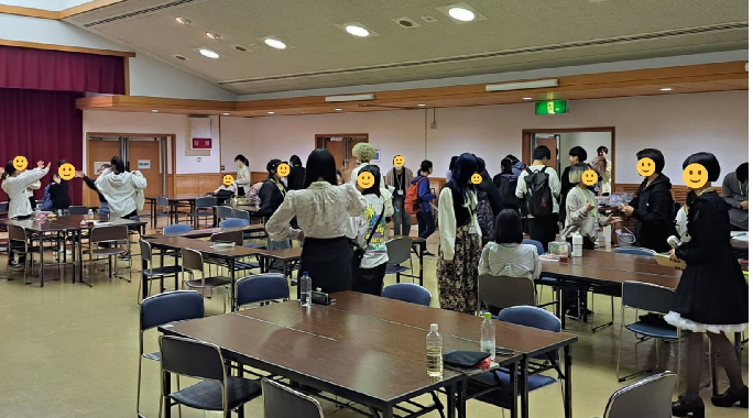 19時55分～　交流タイム、生徒送り出し、集団下校