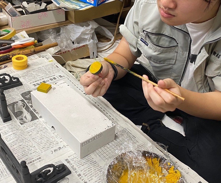 ①塗りの作業
