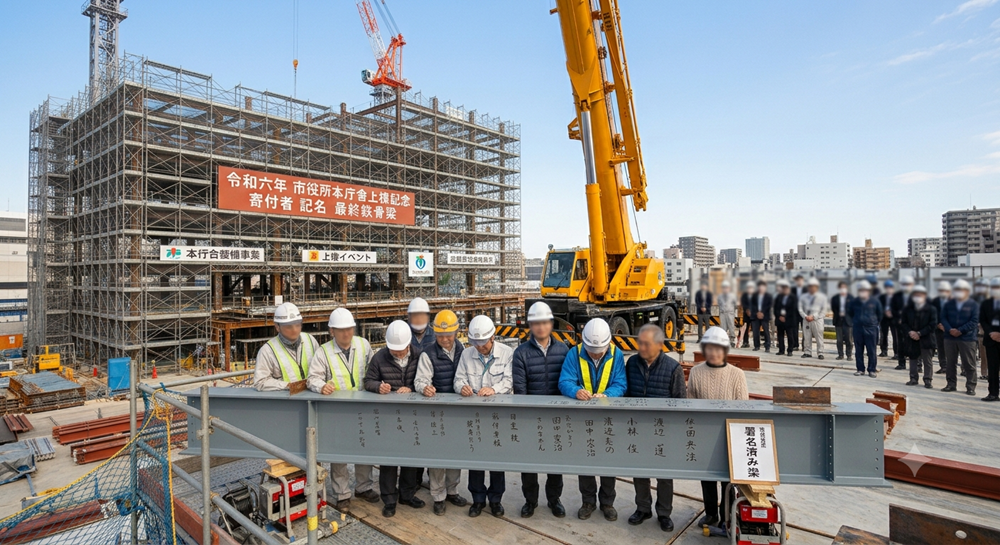 (1)上棟イベントへのご招待―新本庁舎建設の節目を見届ける限定体験