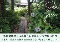 保存樹林地を市民共有の財産とし次世代に継承【「未来への森」モデル事業】みどり・自然・生物多様性を知り学ぶ場として残したい！