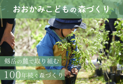 剱岳の麓に広がる上市町に、100 年続く豊かな広葉樹の森をつくりたい！「おおかみこどもの森づくり」プロジェクト｜ふるさと納税のガバメントクラウドファンディングは「ふるさとチョイス」