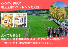 食べても安心！　規格外の酒米山田錦を使用したおもちゃの開発で子供たちにも地域資源の魅力を伝えたい！