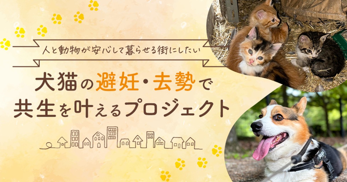 ネクストゴール200万円に挑戦中！】「人と動物が安心して暮らせる街