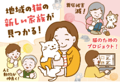 「ニャン！とかしたい　猫が借りたいあなたの手」地域猫に新しい家族を探し、人と動物が仲良く暮らせるまちに！
