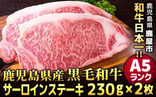 鹿児島県産黒毛和牛 A5 サーロイン２３０g×２