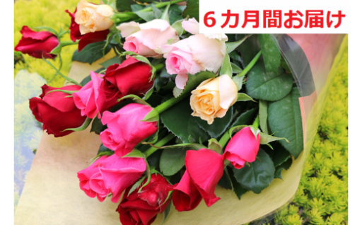有機栽培で育った朝切りバラの花束を定期便でお届け