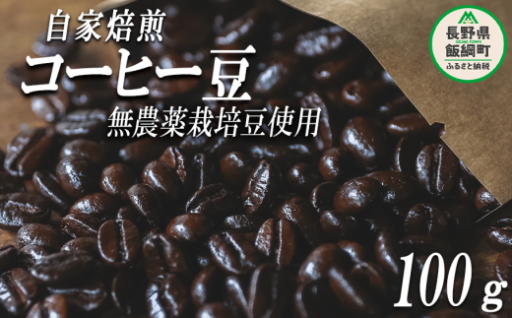 《飯綱町地域おこし協力隊が自家焙煎》自家焙煎無農薬栽培豆使用 コーヒー豆 100g【消灯珈琲】