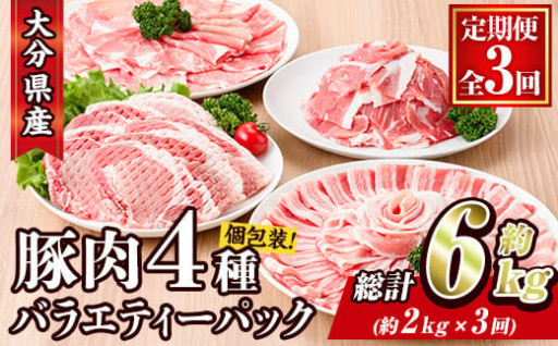 大分県産 豚肉 バラエティーパック (合計2kg・4種) 【BD104】【西日本