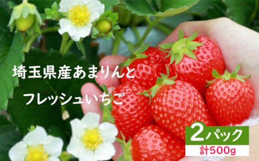 埼玉県の自慢のいちご「あまりん」とフレッシュいちご5品種からランダムにお届け！
