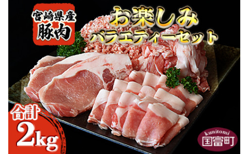 宮崎県産豚肉 《お楽しみ》バラエティーセット 合計2.0kg