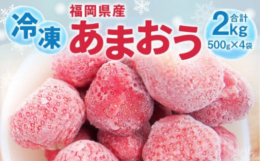 【2024年4月上旬より順次発送】【数量限定】福岡県産あまおう(冷凍2kg) 特別栽培 冷凍イチゴ 冷凍いちご