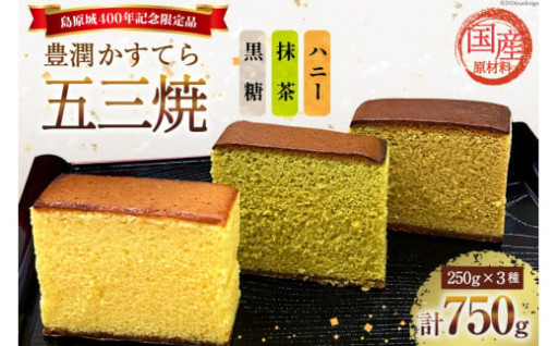 肥前島原 豊潤かすてら 250g×3種 セット