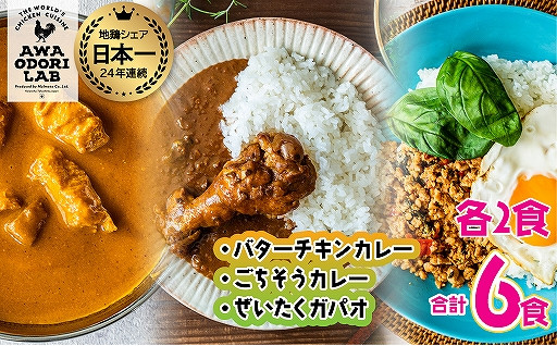 【お中元】 旅する阿波尾鶏シリーズ 3種 計6食