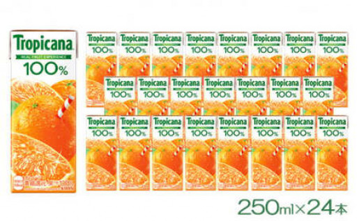 トロピカーナ 100％ オレンジ 250ml LLスリム×24本