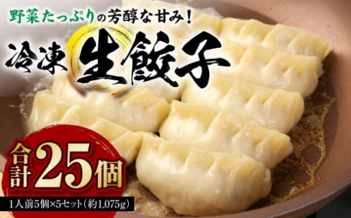 冷凍生餃子（1人前5個）×5セット 