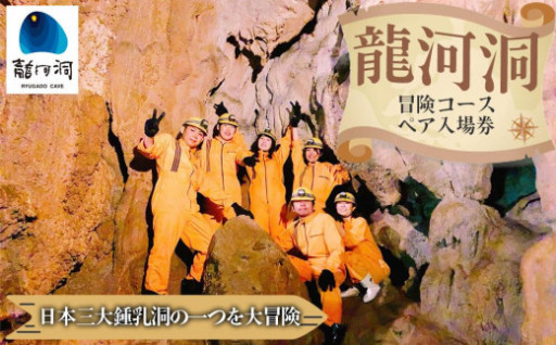 【日本三大鍾乳洞】龍河洞 冒険コース 《ペア入洞券》 