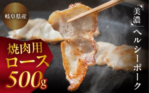 豚肉 ロース 焼肉 500g 美濃ヘルシーポーク