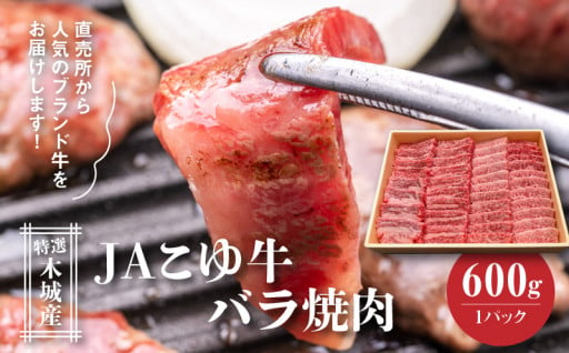 JAこゆ牛 特選木城産 バラ600g 焼肉用