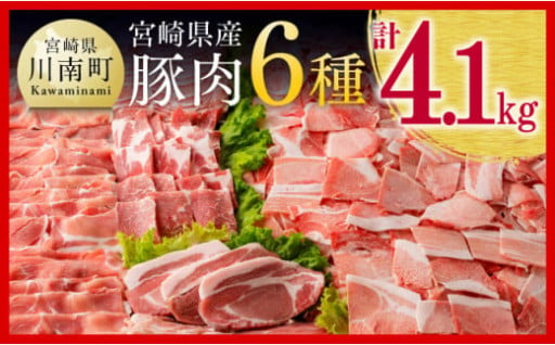 TVでも紹介された『宮崎県産豚肉６種4.1kg』