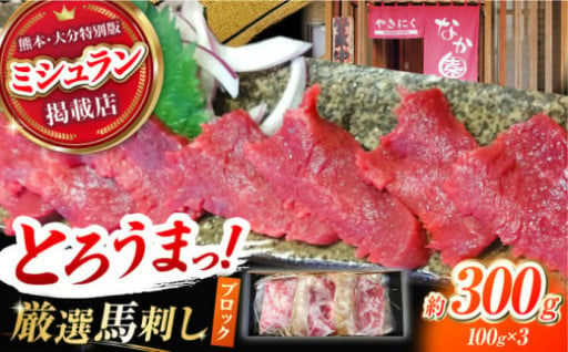 熊本 馬刺し「なか園」赤身馬刺し 約300ｇ【有限会社スイートサプライなかぞの】