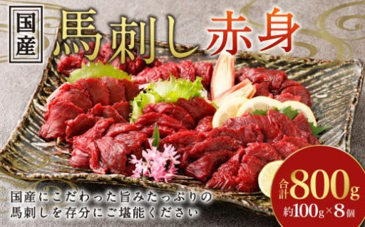 【フジチク】国産馬刺し赤身 800g 