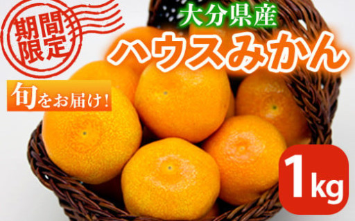 ＜先行予約受付中！2025年6月中旬より順次発送予定＞大分県産 ハウスみかん(1kg)