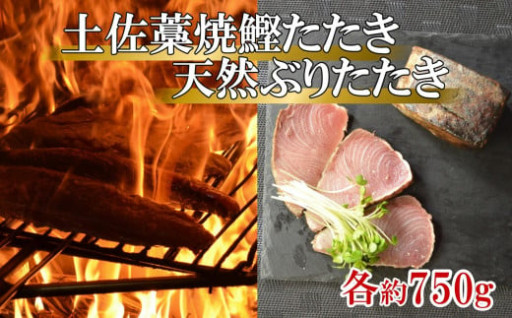 ［0983］土佐藁焼鰹たたきと天然ぶりたたき