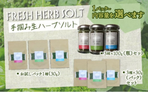 【選べる】限定生産！手摘み生ハーブソルト