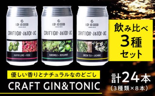 家飲みにもアウトドアにもお勧め！　香り高い、LONG GOOD クラフト・ジントニック3種セット