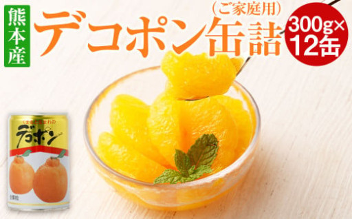 デコポン 缶詰 (ご家庭用) 300g×12缶 合計3.6kg