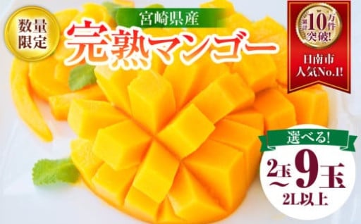 ＼累計10万件突破!!／日南市産完熟マンゴー🥭