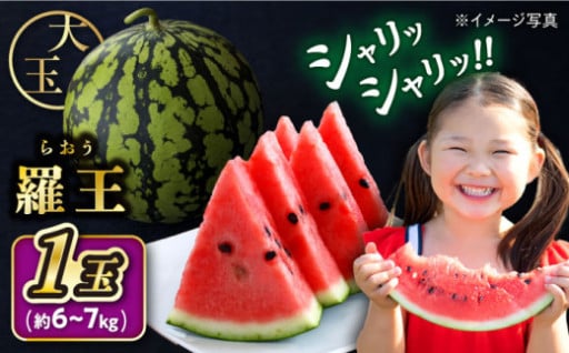スイカ 羅王 1玉（約6kg～7kg）