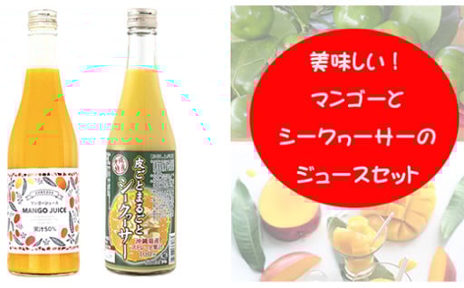 マンゴーとシークヮーサーのジュースセット