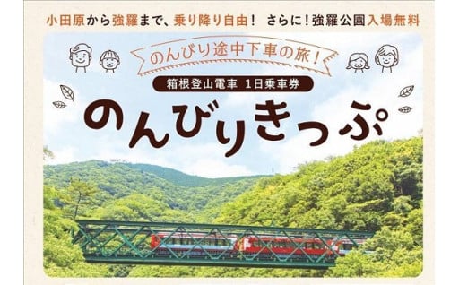 ゆっくり箱根を満喫したい方におすすめ！　箱根登山電車1日乗車券「のんびりきっぷ」