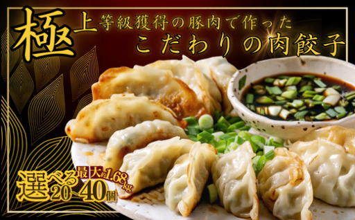 極上等級獲得の豚肉で作った拘りの肉餃子