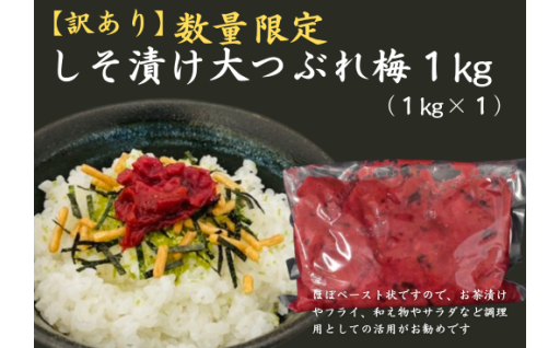 規格外の梅干しを集めた返礼品です