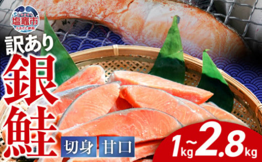 訳あり 鮭 切り身 銀鮭 甘口 冷凍 選べる容量  バラ凍結 　塩釜水産食品