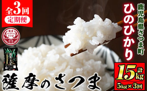 ＜定期便・全3回(連続月)＞《令和6年産》薩摩のさつま(計15kg・5kg×3回)