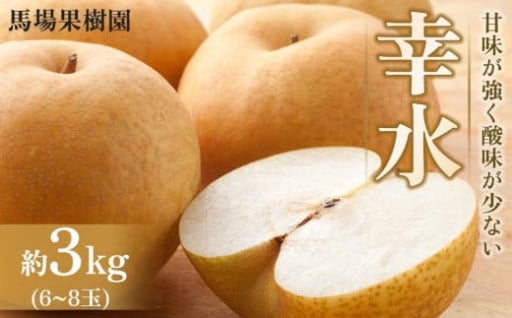 【馬場果樹園】梨「幸水」約3kg