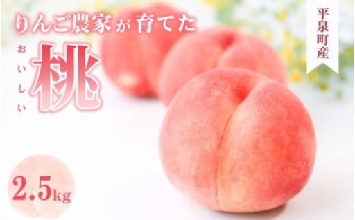 平泉町産 桃 約2.5kg (7～10玉) 品種おまかせ  「おどろき・川中島白桃・ まどか」