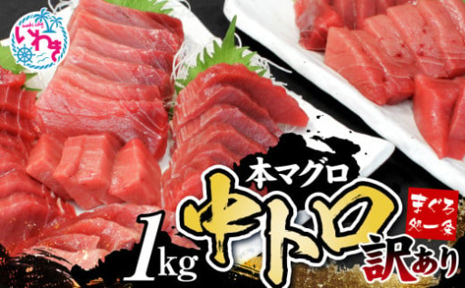 訳あり本マグロ中トロ&赤身 約1kg 大容量